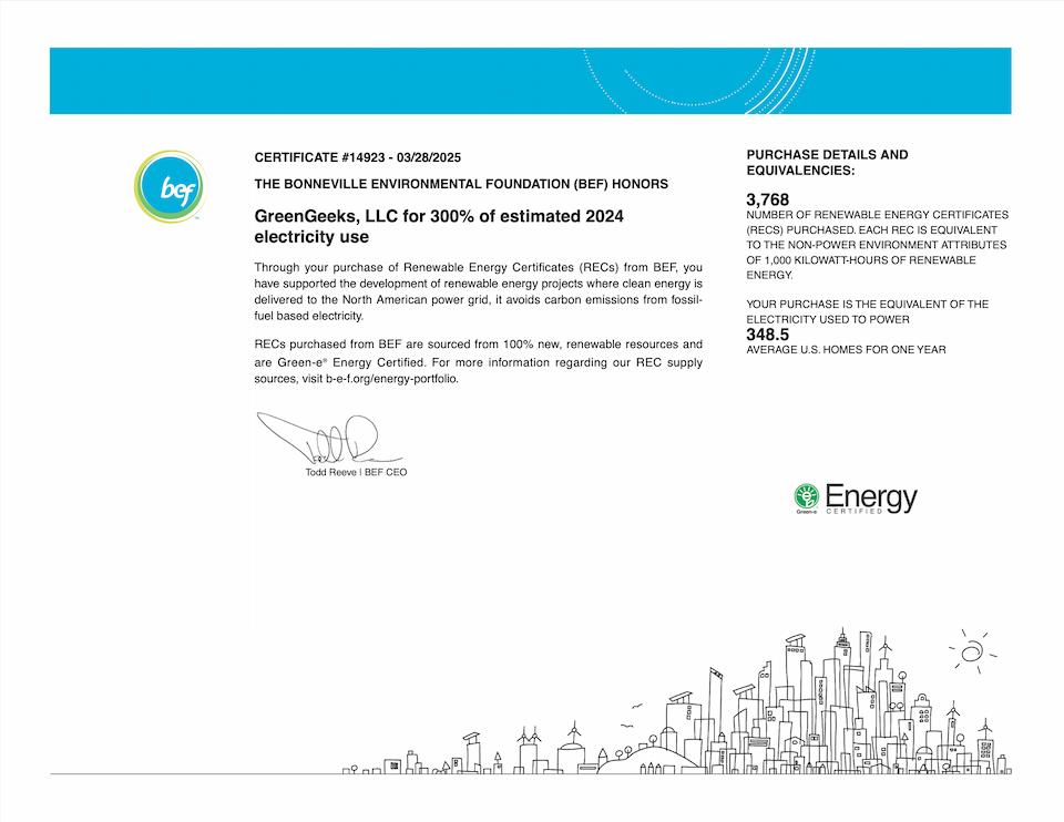 Renewable Energy Certificate